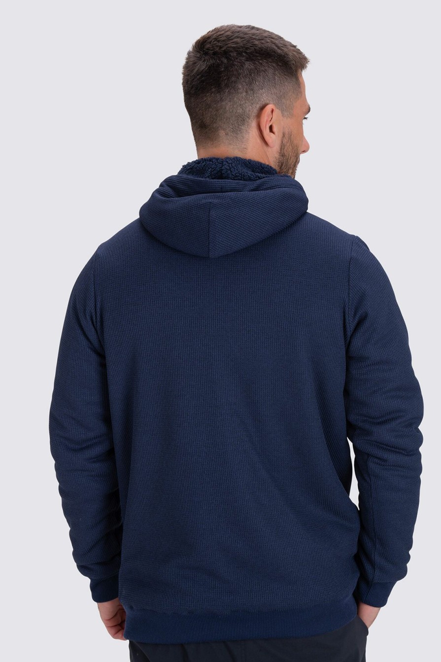 Mens Macpac Fleece | Macpac Men'S Waffle Sherpa Jacket Navy - Veldslaapzak